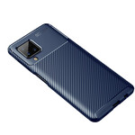 Samsung Galaxy A12 Hülle Flexible Kohlefaser Texture