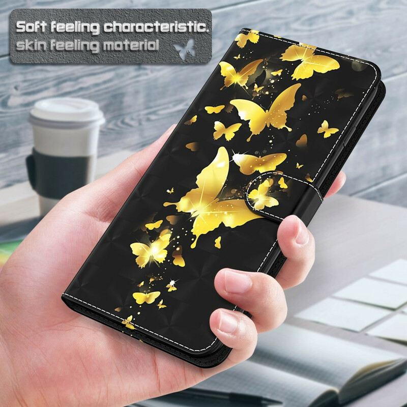 Hülle Samsung Galaxy S21 5G Gelbe Schmetterlinge