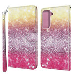 Hülle Samsung Galaxy S21 5G Gradient Glitter Magenta