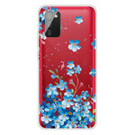 Samsung Galaxy A02s Cover Blaue Blumen