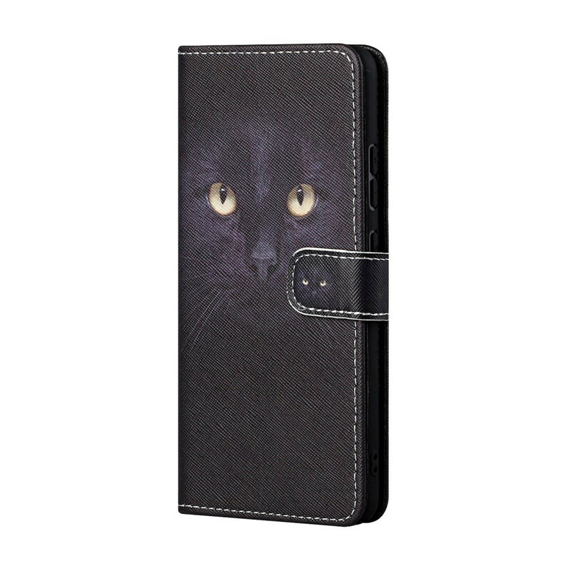 Samsung Galaxy S21 5G Katzenaugen Tasche Schwarz mit Lanyard