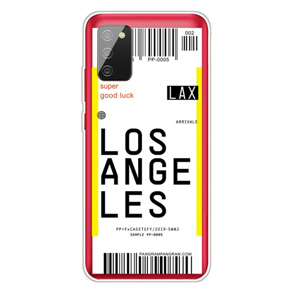 Samsung Galaxy A02s Boarding Pass to Los Angeles Cover