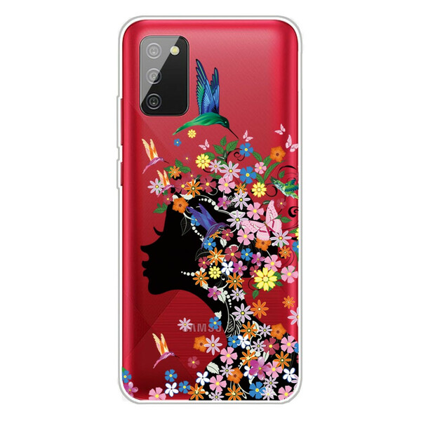 Samsung Galaxy A02s Cover Hübscher Blumenkopf