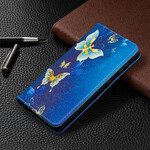 Flip Cover Samsung Galaxy S21 5G Bunte Schmetterlinge