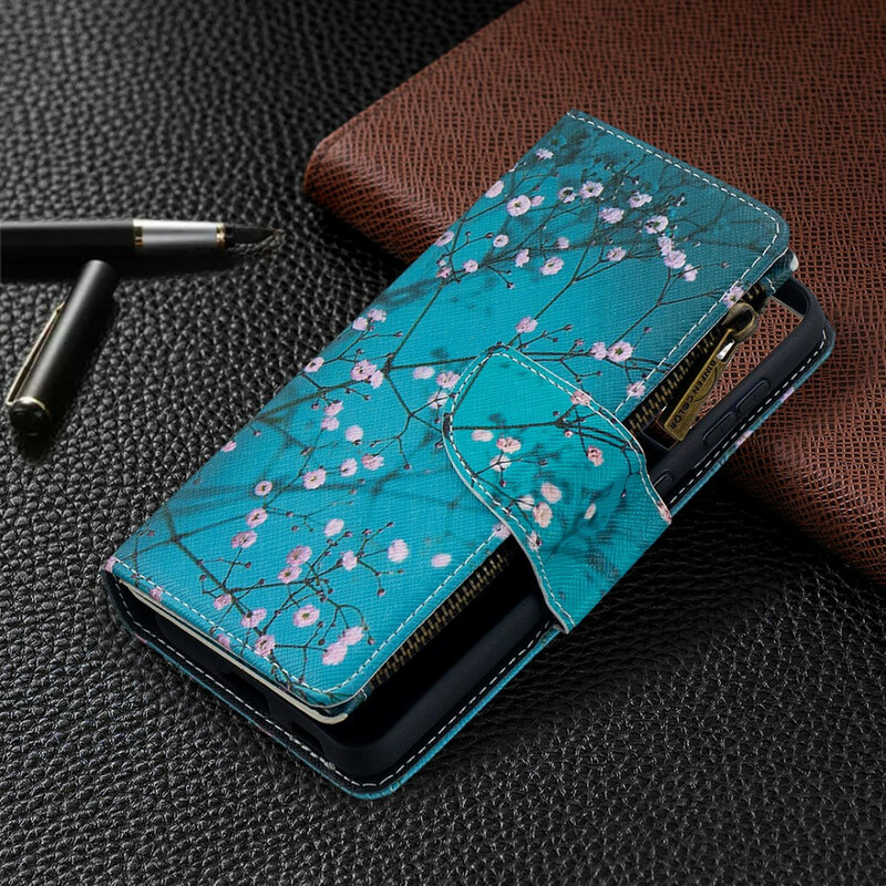 Samsung Galaxy S21 5G Tasche mit Reißverschluss Baum