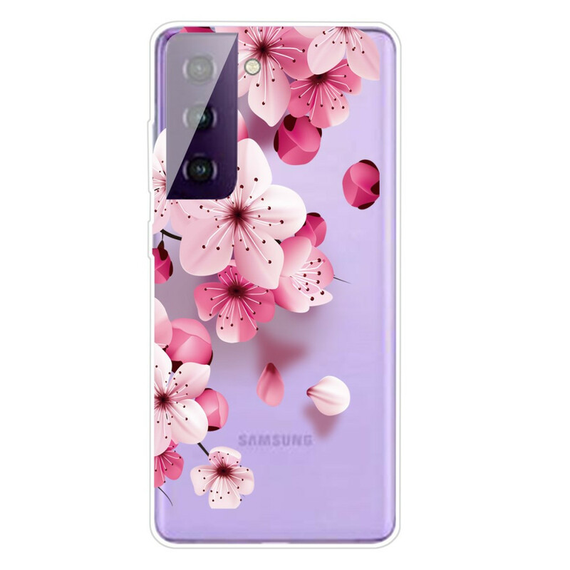 Samsung Galaxy S21 5G Cover Kleine Blumen Rosen