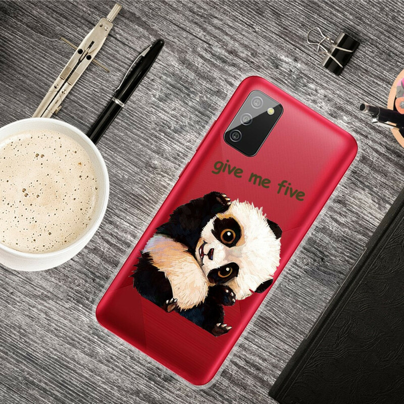 Samsung Galaxy A02s Transparentes Panda Give Me Five Cover