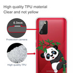Samsung Galaxy A02s Cover Transparent Panda Auf Dem Bambus