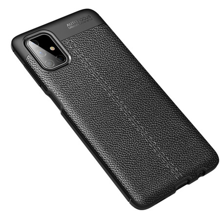 Samsung Galaxy M51 Lederoptik Litchi Double Line Hülle