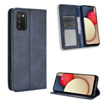 Flip Cover Samsung Galaxy A02s Vintage-Leder-Effekt Stilisiert