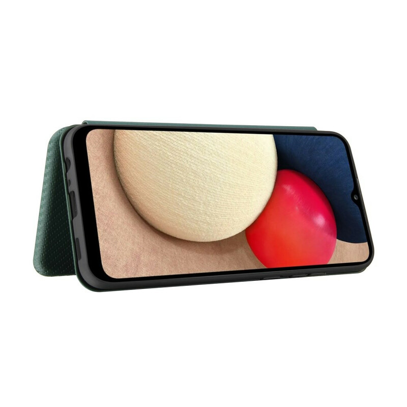 Flip Cover Samsung Galaxy A02s Kohlefaser