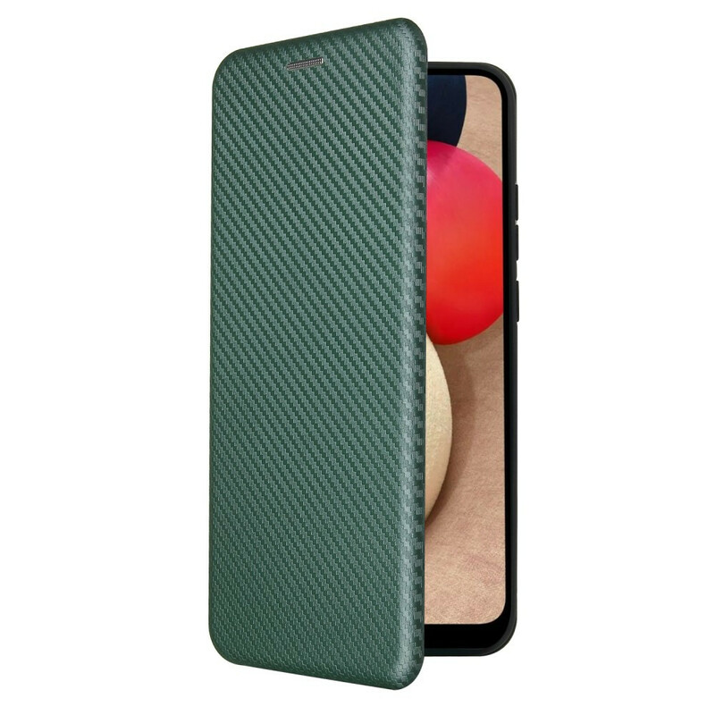 Flip Cover Samsung Galaxy A02s Kohlefaser