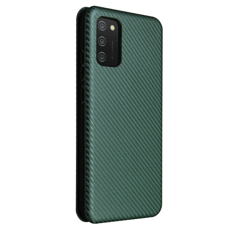Flip Cover Samsung Galaxy A02s Kohlefaser