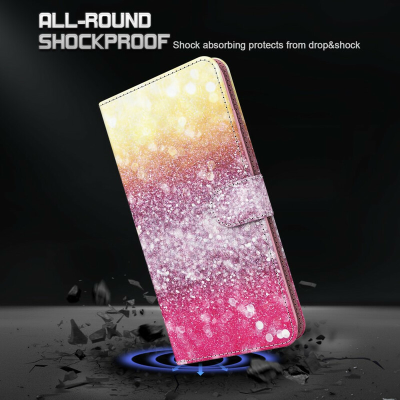 Hülle Samsung Galaxy S21 Plus 5G Gradient Glitter Magenta