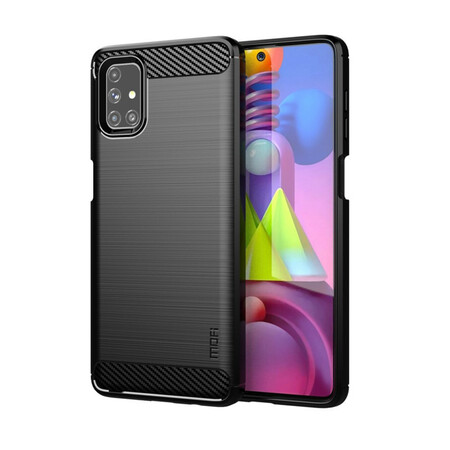 Samsung Galaxy M51 Kohlefaser Cover Gebürstet MOFI