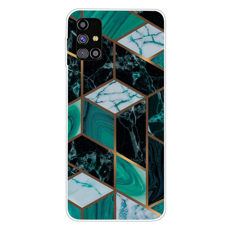 Samsung Galaxy M51 Marmor Geometric Cover