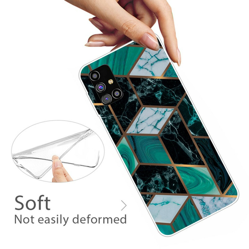 Samsung Galaxy M51 Marmor Geometric Cover