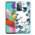 Samsung Galaxy 72 5G Cover Retro Schmetterlinge und Blumen
