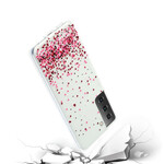 Samsung Galaxy S21 Plus 5G Hülle Transparent Mehrere rote Herzen