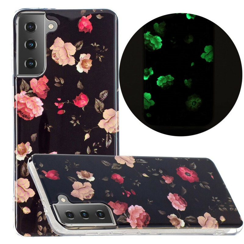 Samsung Galaxy S21 5G Serie Floralies Fluoreszierendes Cover
