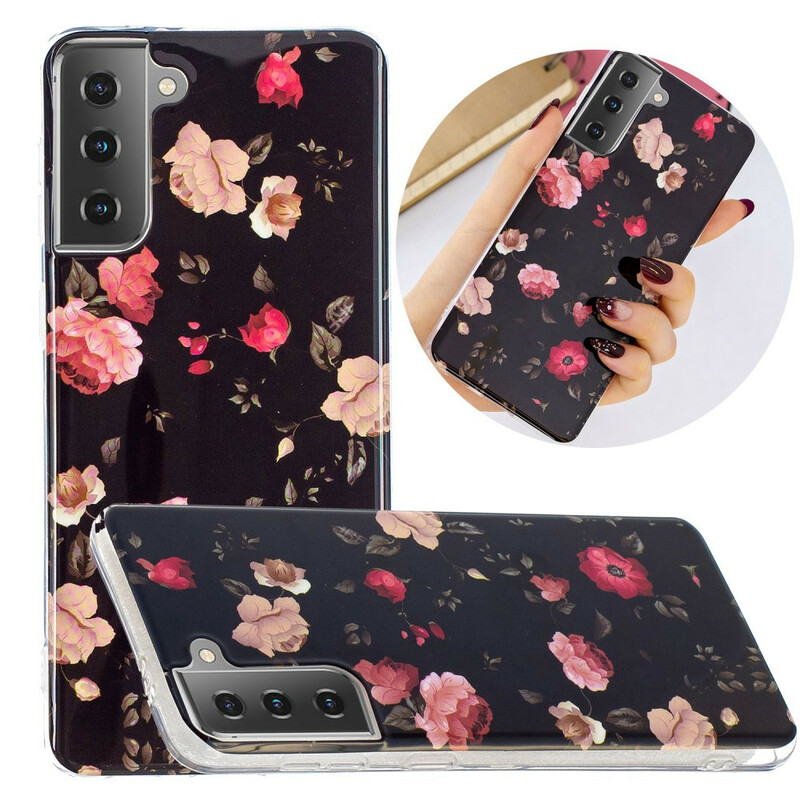 Samsung Galaxy S21 5G Serie Floralies Fluoreszierendes Cover