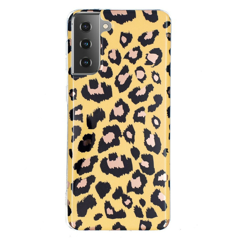 Samsung Galaxy S21 5G Marmor Leopard Style Hülle