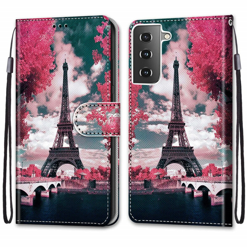 Hülle Samsung Galaxy S21 5G Paris in Blumen