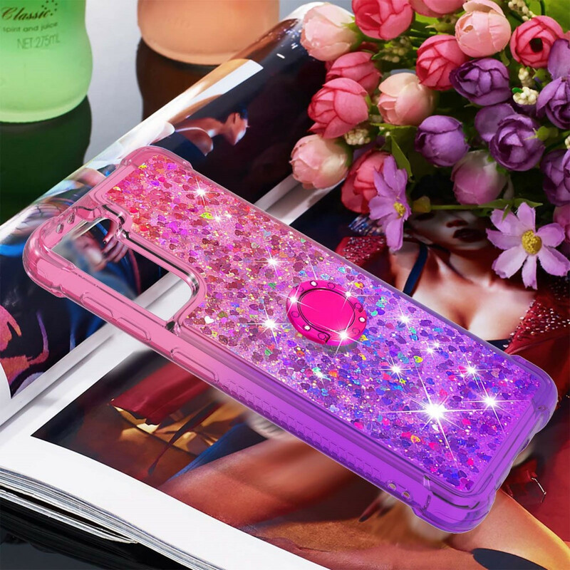Samsung Galaxy S21 5G Glitter Ring-Halterung Cover