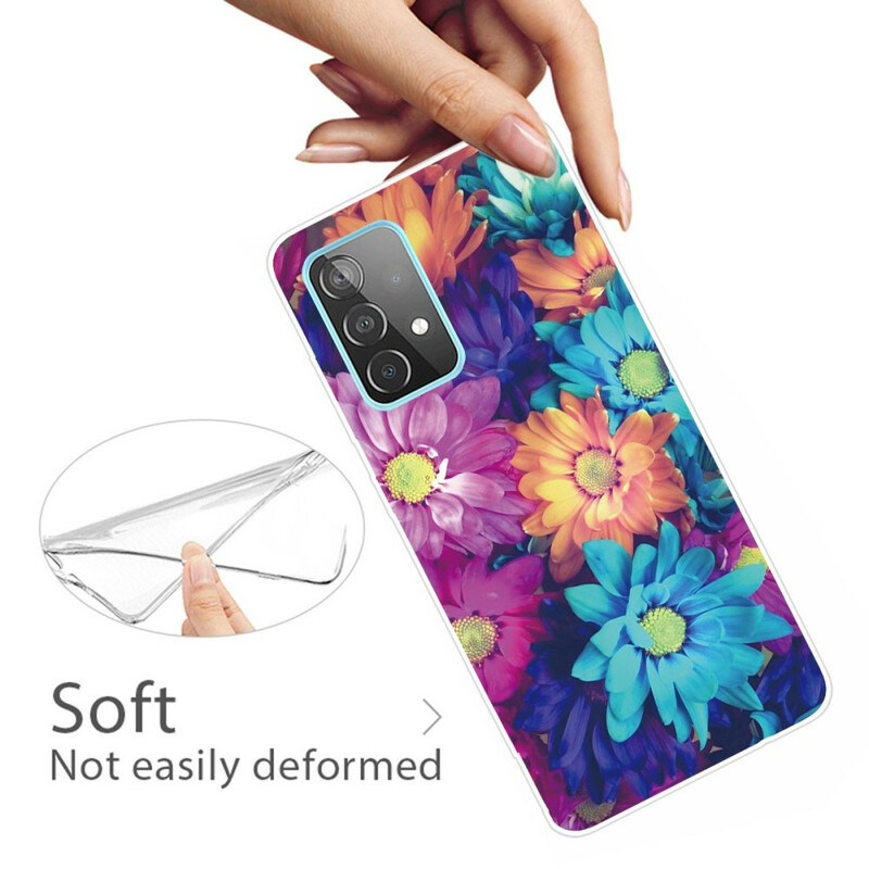 Samsung Galaxy A71 5G Flexible Hülle Blumen