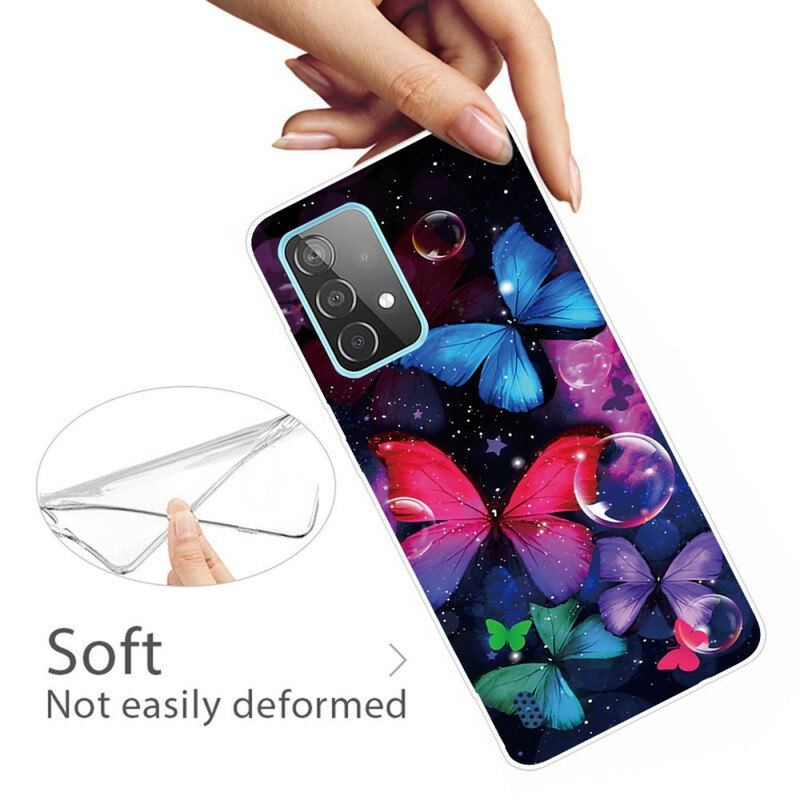 Samsung Galaxy A72 5G Flexible Hülle Schmetterlinge