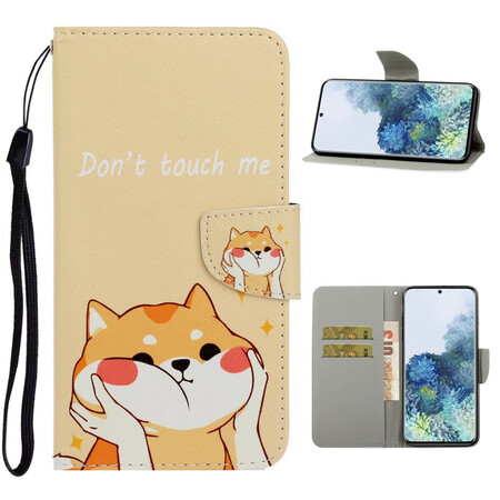 Samsung Galaxy S21 5G Katze Don't Touch Me Tasche mit Riemen