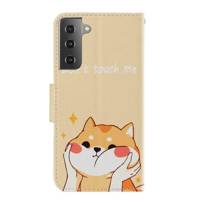 Samsung Galaxy S21 5G Katze Don't Touch Me Tasche mit Riemen