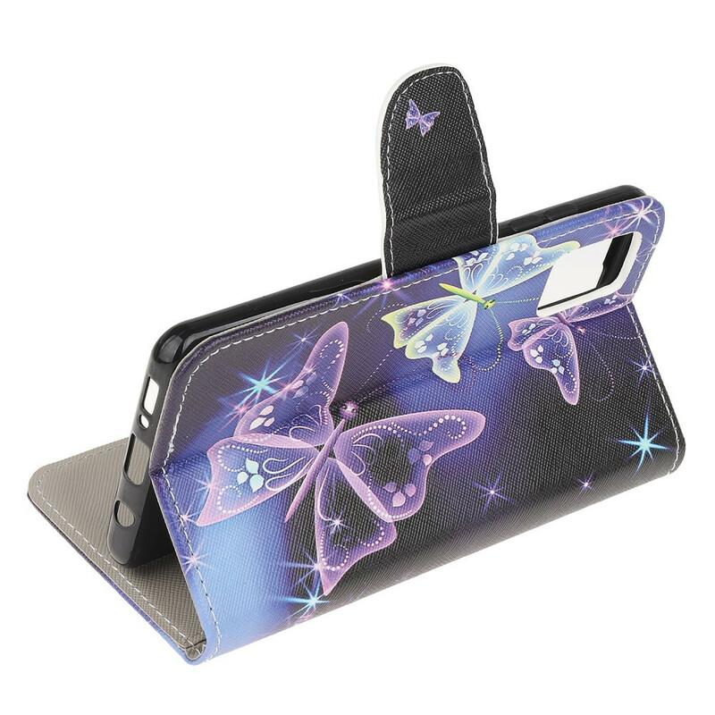Samsung Galaxy A52 5G Neon Schmetterlinge Tasche