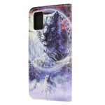 Samsung Galaxy A52 5G Winter Wolf Tasche mit Lanyard