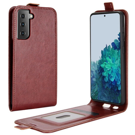 Hülle Samsung Galaxy S21 5G Vertikale Klappe Lederoptik