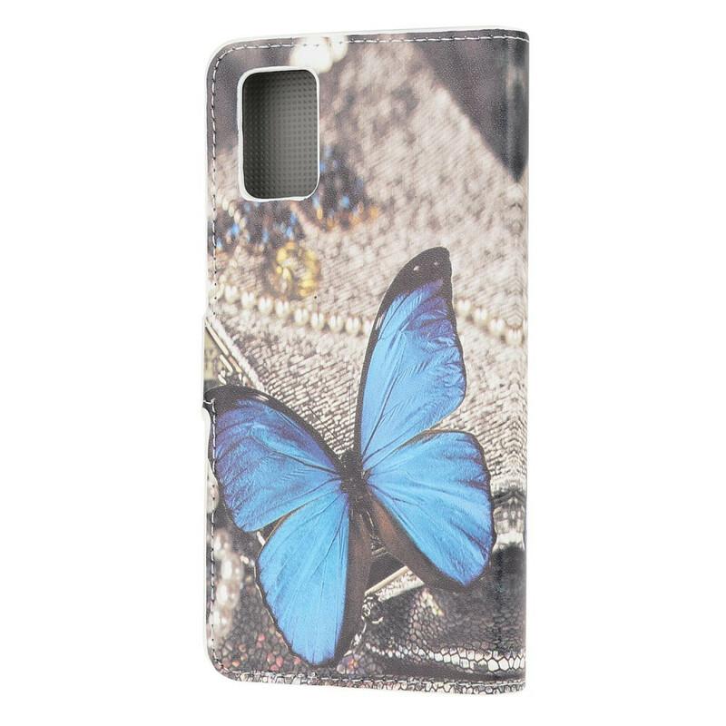 Samsung Galaxy A52 5G Schmetterling Hülle Blau