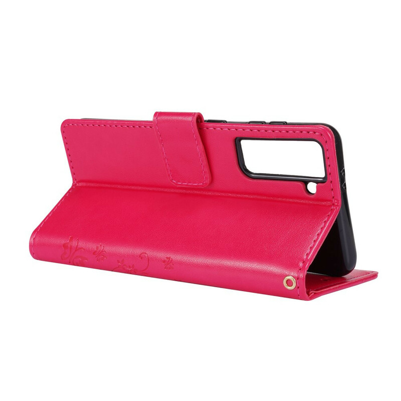 Hülle Samsung Galaxy S21 5G Schmetterlinge im Wind