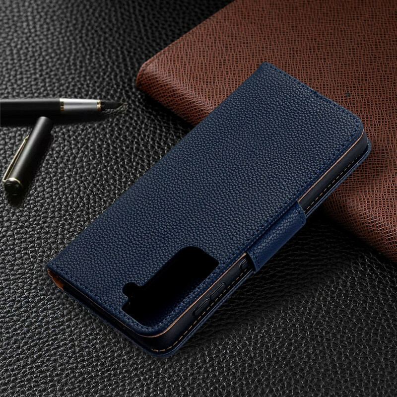 Hülle Samsung Galaxy S21 5G Litschi Oblique Klappe Hülle Samsung Galaxy S21 5G Litschi Oblique Klappe