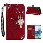 Samsung Galaxy S21 5G Hülle Eule Mandala und Charm