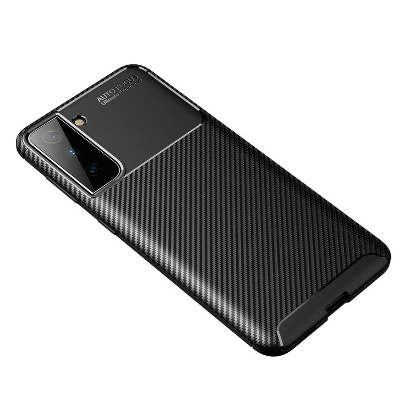 Samsung Galaxy S21 5G Hülle Flexible Kohlefaser Texture