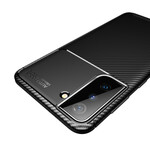 Samsung Galaxy S21 5G Hülle Flexible Kohlefaser Texture