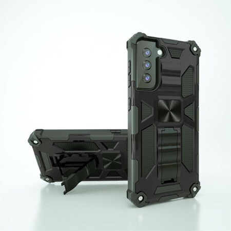 Samsung Galaxy S21 5G Cover Zweifarbig Abnehmbare Halterung