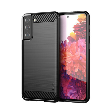 Samsung Galaxy S21 5G Kohlefaser Cover Gebürstet MOFI
