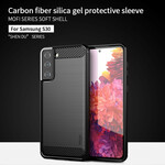 Samsung Galaxy S21 5G Kohlefaser Cover Gebürstet MOFI